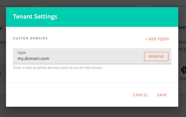 Configure Root Tenant Custom Domains.